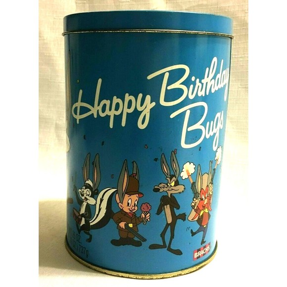 Brachs Happy Birthday Bugs Bunny Looney Tunes 50th Anniversary Tin 1989 Vintage - Picture 2 of 12